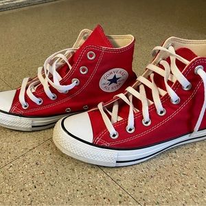 Converse Red High-Top Sneakers